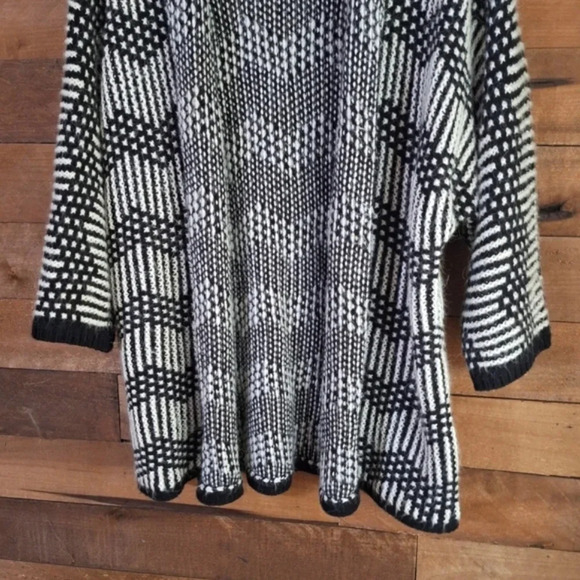 Gap Chevron Open Wool Knit Cardigan w/ Alpaca SZ Large - Picture 3 of 9